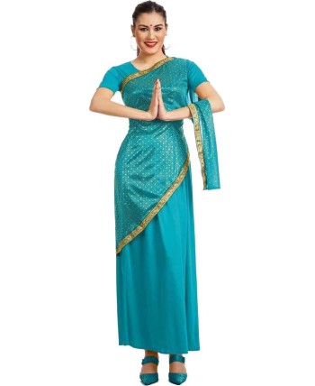 DISFRAZ DE INDU BOLLYWOOD TURQUESA PARA MUJER