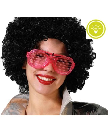GAFAS AÑOS 80 ROSA CON LUZ