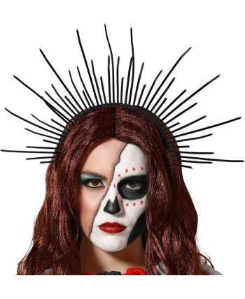 Diadema Negra para Catrina y Halloween