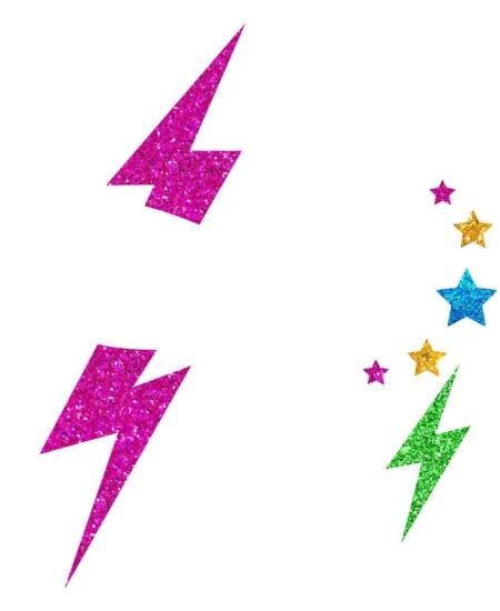 GEMMAS ADHESIVAS AÑOS 80 RAYO