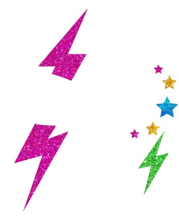 GEMMAS ADHESIVAS AÑOS 80 RAYO