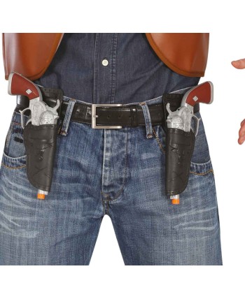 CARTUCHERA 2 PISTOLAS NEGRAS