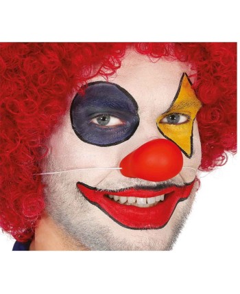 NARIZ PAYASO ROJA CON GOMA LATEX