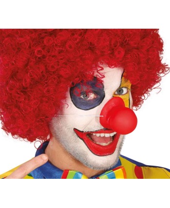NARIZ PAYASO ROJA CON GOMA LATEX CON SONIDO