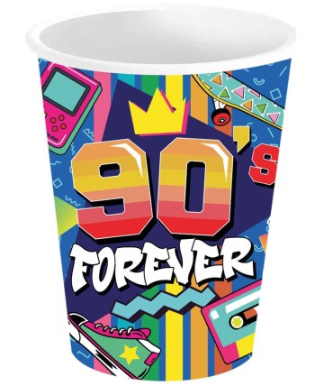 VASOS AÑOS 90 FOREVER 6 UNIDADES