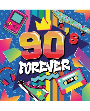 SERVILLETAS AÑOS 90 FOREVER 20 UNIDADES