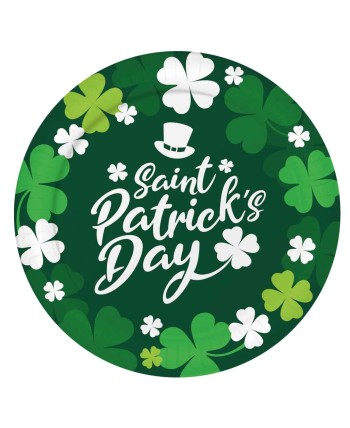 PLATOS SAN PATRICK TREBOLES 6 UNIDADES