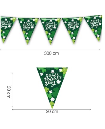 BANDERINES SAN PATRICK TREBOLES 3 METROS