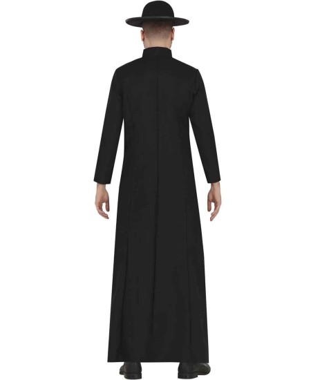 DISFRAZ DE CURA SOTANA BOTONES PARA HOMBRE