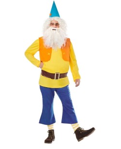 DISFRAZ DE ENANITO AMARILLO CHALECO PARA HOMBRE