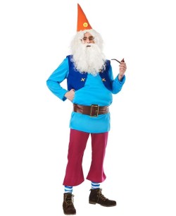 DISFRAZ DE ENANITO AZUL CHALECO PARA HOMBRE