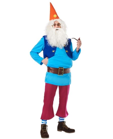 DISFRAZ DE ENANITO AZUL CHALECO PARA HOMBRE