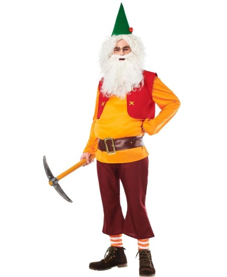 DISFRAZ DE ENANITO NARANJA CHALECO PARA HOMBRE