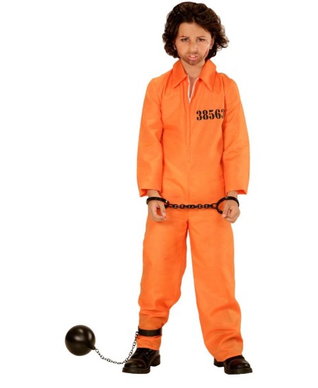 DISFRAZ DE FUGITIVO NARANJA PARA NIÑO