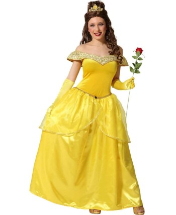 DISFRAZ DE PRINCESA AMARILLO MUJER