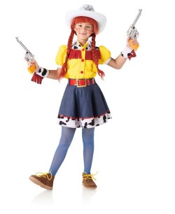 DISFRAZ DE VAQUERA CAMISA AMARILLA PARA NIÑA