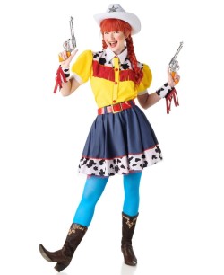 DISFRAZ DE VAQUERA AMARILLA PARA MUJER