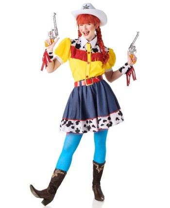 DISFRAZ DE VAQUERA AMARILLA PARA MUJER