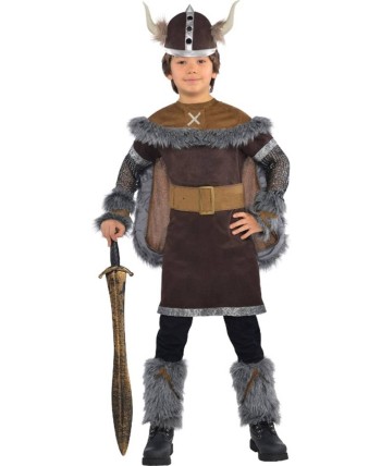 DISFRAZ DE VIKINGO MARRON DELUXE PARA NIÑO