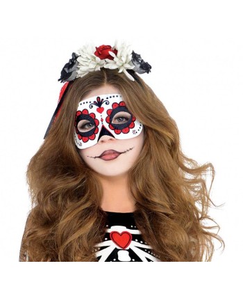 DISFRAZ DE CATRINA FALDA TUL PARA NIÑA