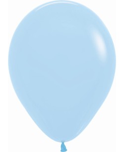 BOLSA 12 GLOBOS AZUL PASTEL LATEX