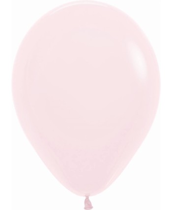 BOLSA 12 GLOBOS ROSA PASTEL LATEX