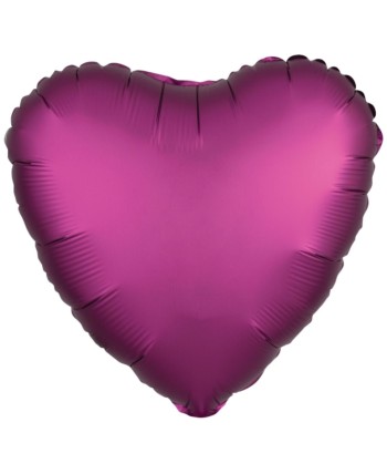 GLOOBO DE HELIO CORAZON FUCSIA SATIN