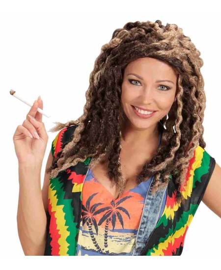 PELUCA RASTAS CASTÑA RUBIA