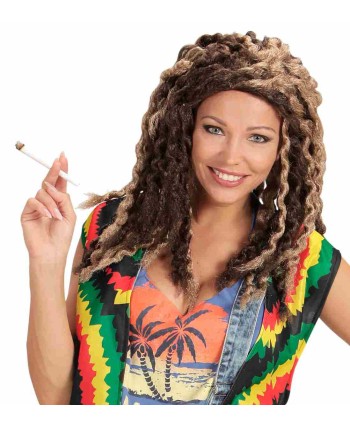 PELUCA RASTAS CASTÑA RUBIA