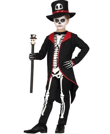 DISFRAZ DE ESQUELETO ELEGANTE INFANTIL