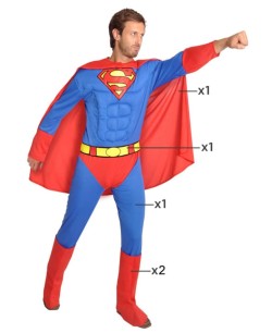 DISFRAZ DE SUPERMAN MUSCULOSO PARA HOMBRE