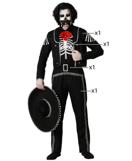 DISFRAZ DE ESQUELETO MEJICANO PARA HOMBRE