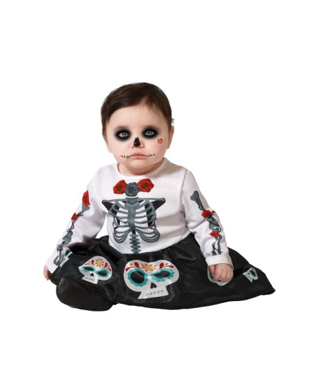 DISFRAZ DE CALAVERA MEJICANA BEBE NIÑA