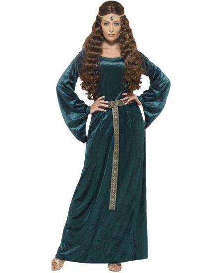 DISFRAZ DE MEDIEVAL VERDE PARA MUJER
