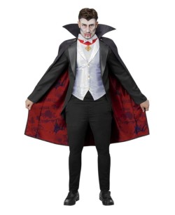 DISFRAZ DE DRACULA CAPA DECORADA PARA HOMBRE