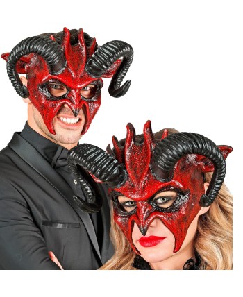 ANTIFAZ DEMONIO PICO CON CUERNOS