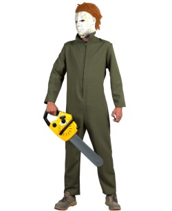 DISFRAZ DE ASESINO MICHAEL BUZO VERDE PARA HOMBRE