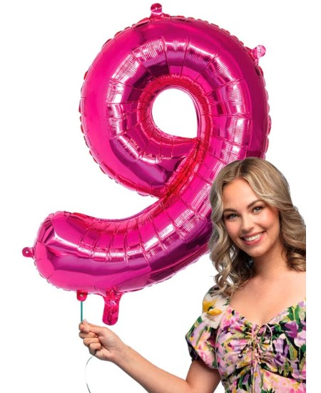 GLOBO DE HELIO NUMERO 9 FUCSIA