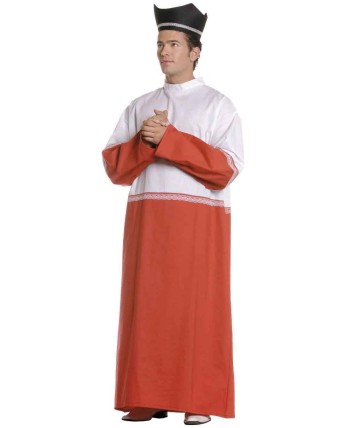 DISFRAZ DE MONAGUILLO ROJO PARA HOMBRE