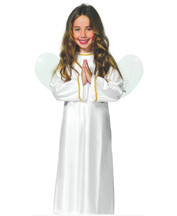 DISFRAZ DE ANGEL INFANTIL BLANCO CON ALAS
