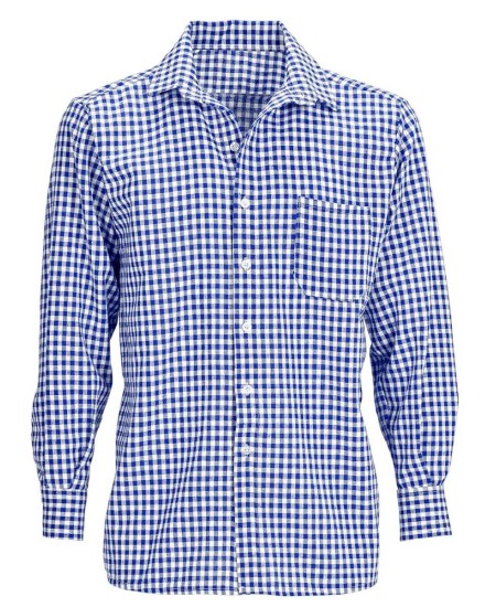 CAMISA CUADROS AZUL Y BLANCA PARA HOMBRE