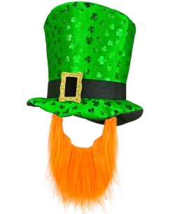 SOMBRERO SAN PATRICIO TREBOLES CON BARBA 2