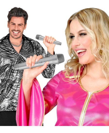 MICROFONO PLATEADO AÑOS 70