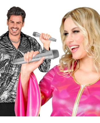 MICROFONO PLATEADO AÑOS 70