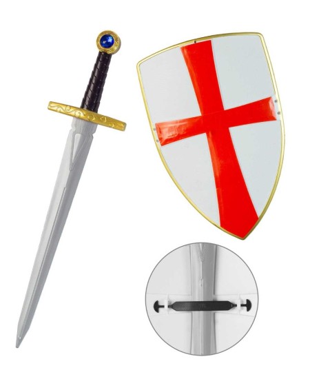 ESCUDO MEDIEVAL INFANTIL CON ESPADA