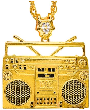 COLLAR RADIO DORADO RAPERO