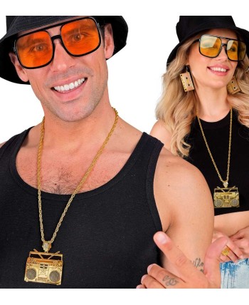 COLLAR RADIO DORADO RAPERO