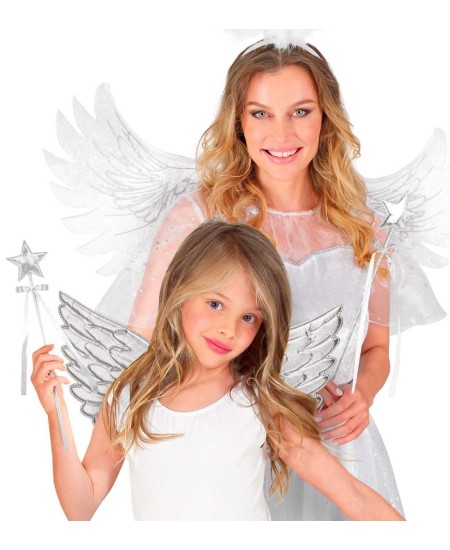 VARITA ESTRELLA PLATEADA CON LAZO