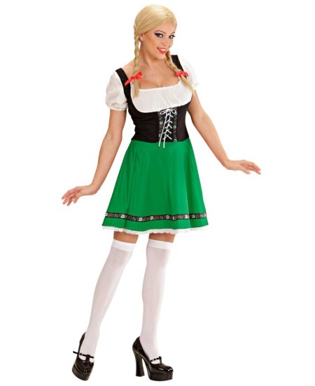 DISFRAZ DE TIROLESA HEIDI FALDA VERDE PARA MUJER