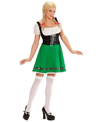 DISFRAZ DE TIROLESA HEIDI FALDA VERDE PARA MUJER